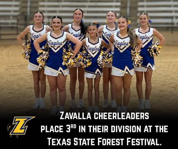 Zavalla Cheerleaders Earn Third Place at Texas State Forest Festival