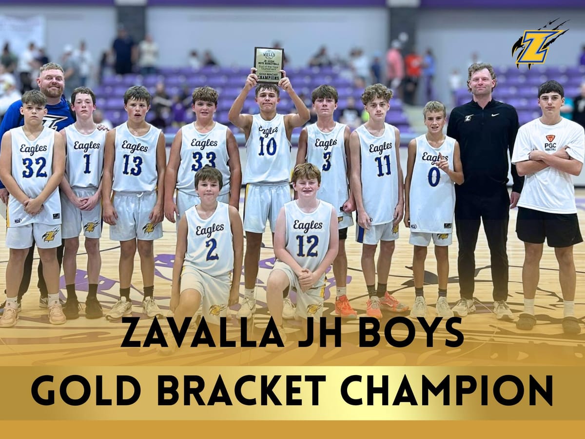 Zavalla JH Boys Team Wins Gold Bracket at Tournament