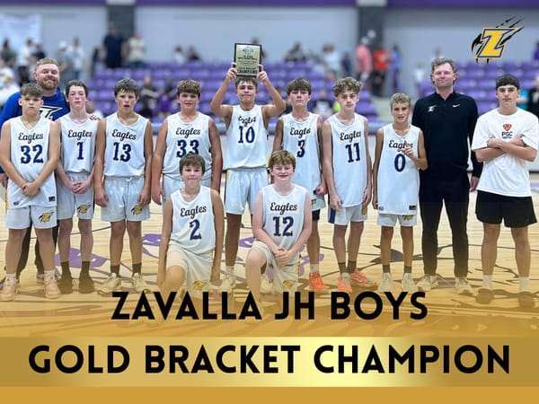 Zavalla JH Boys Team Wins Gold Bracket at Tournament